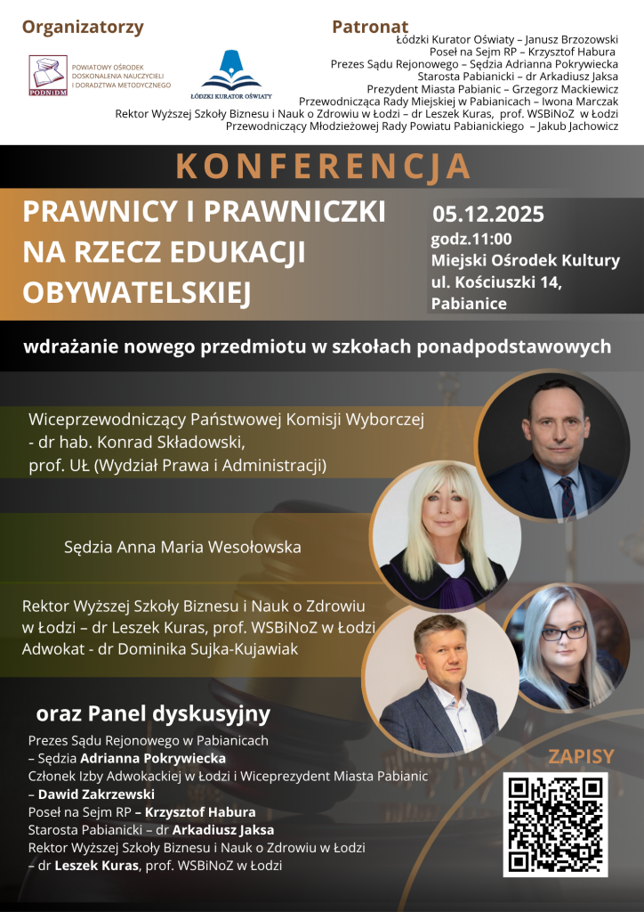 Konferencja prawnicy i prawniczki na rzecz edukacji obywatelskiej 5.12.2025r